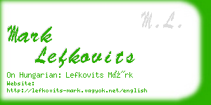 mark lefkovits business card